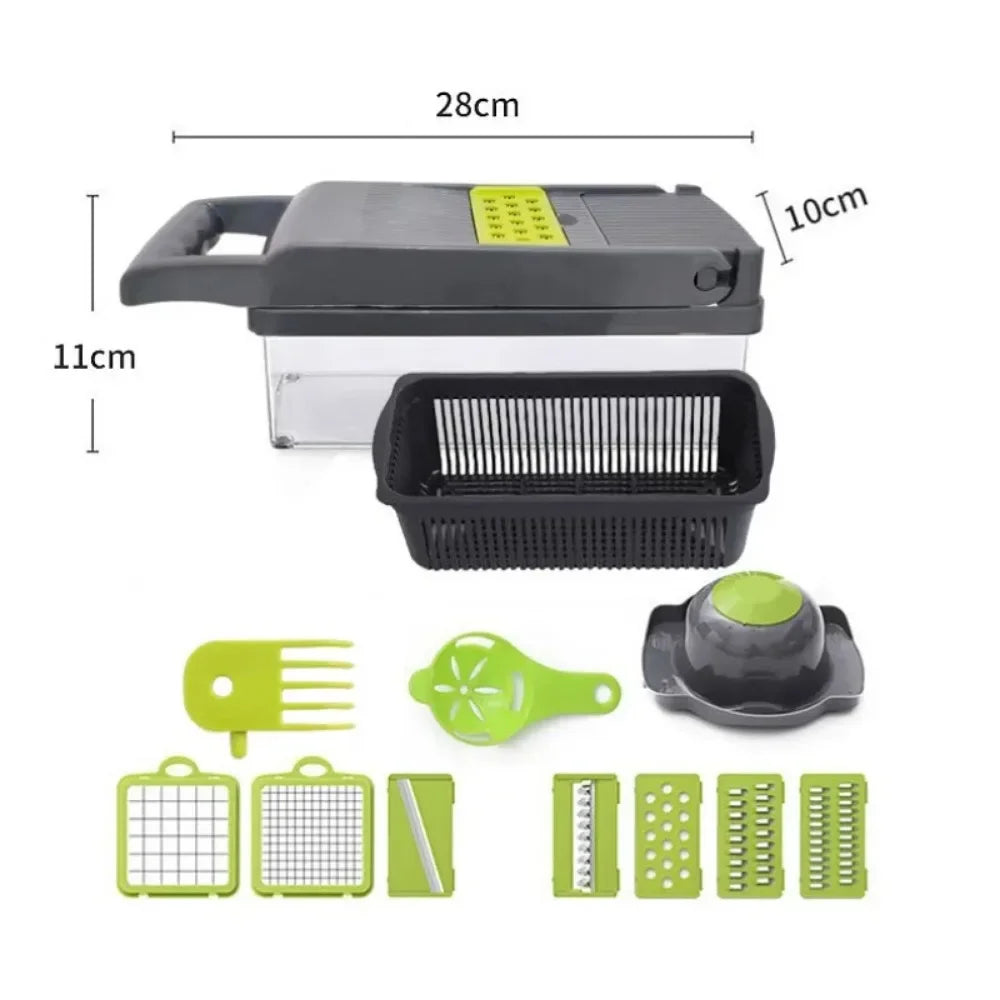 Multifunctional Vegetable Chopper Handle-Slicer-Dicer-Cut 14/16 in 1 Kitchen Items Cocina