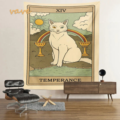 Cat Tarot Card Tapestry