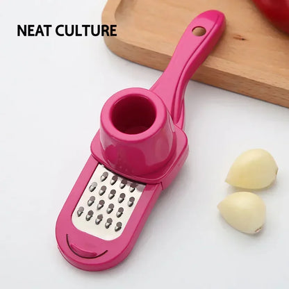 1PCS STAINLESS STEEL GARLIC PRESS-GRINDER