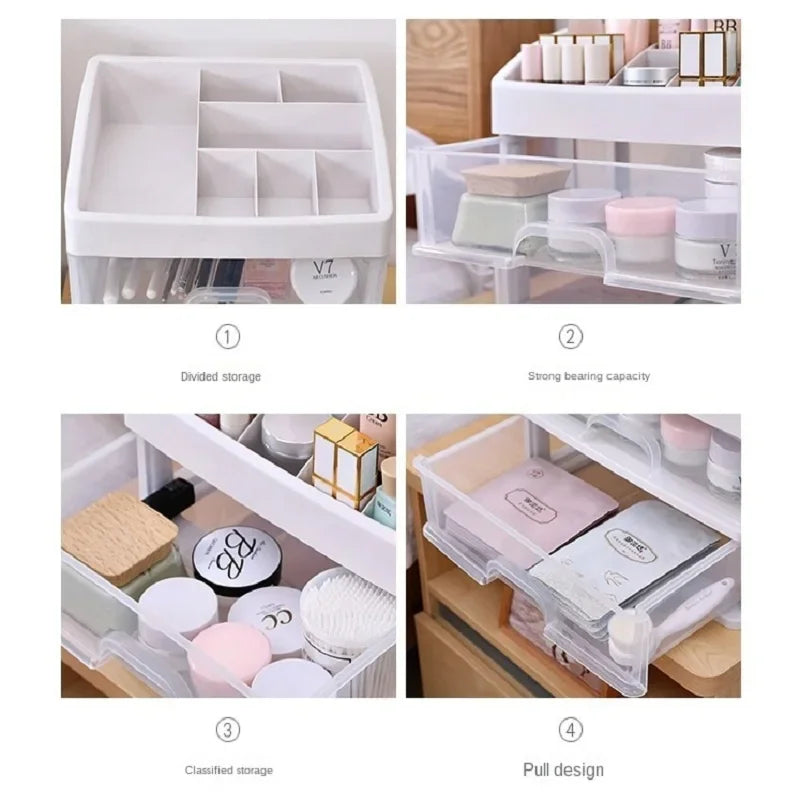 Makeup Organizer & Jewelry Storage Case – Multi-Function Cosmetic Box