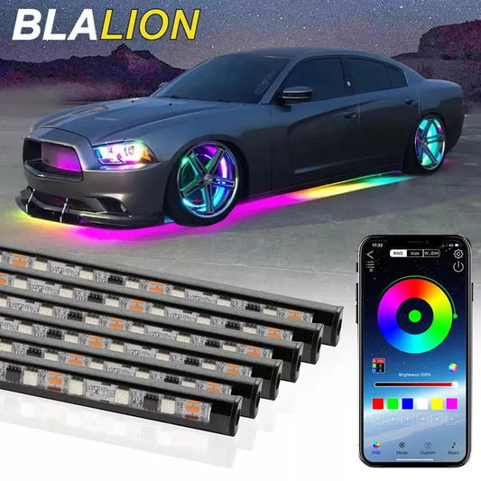 LED U Strip Lightnderbody Remote APP Control RGB Neon Auto Decoration