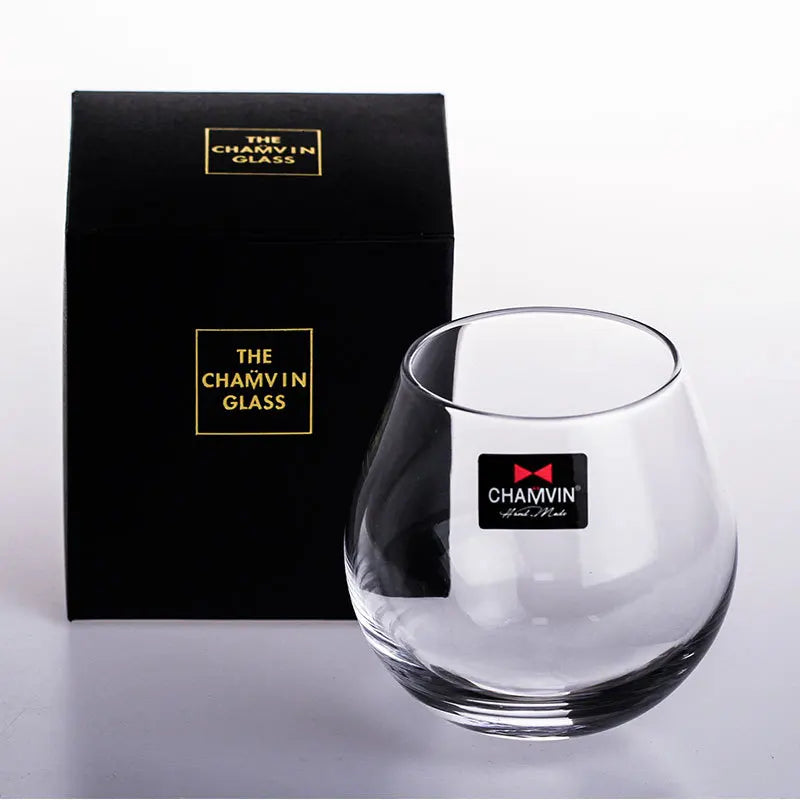 Slow Roll Whisky Cup Rock Fund Wine Glass Japanese Style Wooden Tray Whiskey Rum Glassware For Bar Household Party Crystal