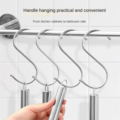 S Shape Hook Stainless Steel Clothes Bag Towel Hanger Multifunctional Kitchen Bedroom Railing S Shape Hanger Hook