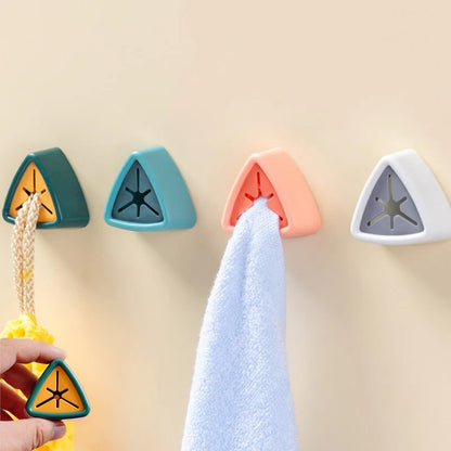 Creative Squeezing Hanging Hooks Wall Decoration Punch Free Self-adhesive Towel Bath Ball Bathroom Kitchen Storage