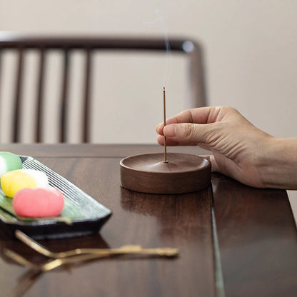 Walnut Incense Burner Tray - Minimalist Ash Catcher