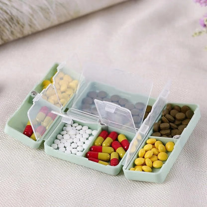 Compact Pill Box 7 DAYS Organizer  - Travel-Friendly, High-Quality Plastic