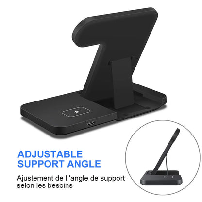 3 in 1 Wireless Charger Station for Samsung S23/S22/S21/Note 20 Z Flip Fold 4/3 Fast Charging Stand for Galaxy Watch 5/Pro Buds