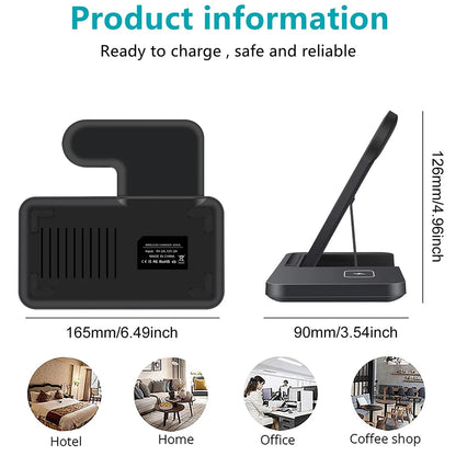 3 in 1 Wireless Charger Station for Samsung S23/S22/S21/Note 20 Z Flip Fold 4/3 Fast Charging Stand for Galaxy Watch 5/Pro Buds