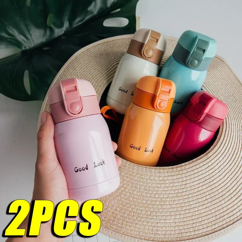 Goodluck Small Cute Mini Thermos Cup MINI Portable Creative Pot Belly Water Cup Pocket Cup with Hand Gift