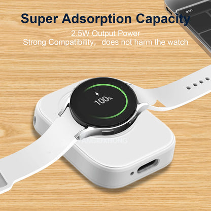 Game Falcon 5V/1A Wireless Magnetic Smartwatch Charger – For Samsung Galaxy Watch (1-6 Pro & Ultra)