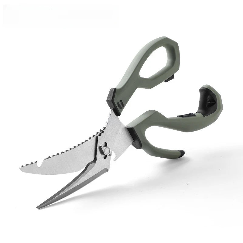 Kitchen stainless steel multi-functional scissors can be split fish bone scissors outdoor professional fishing scissors