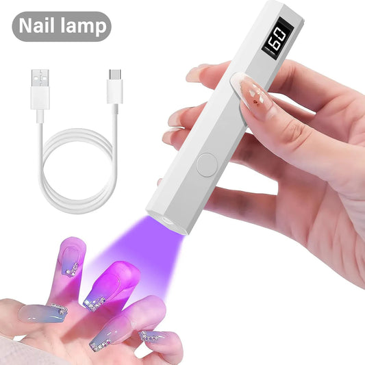 LINMANDA Portable Handheld Mini Nail Lamp For Gel Polish - Quick Dry Flashlight Pen USB Nail Dryer Machine UV LED Nail Lamp