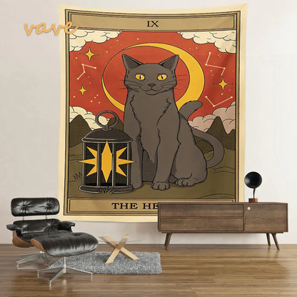 Cat Tarot Card Tapestry