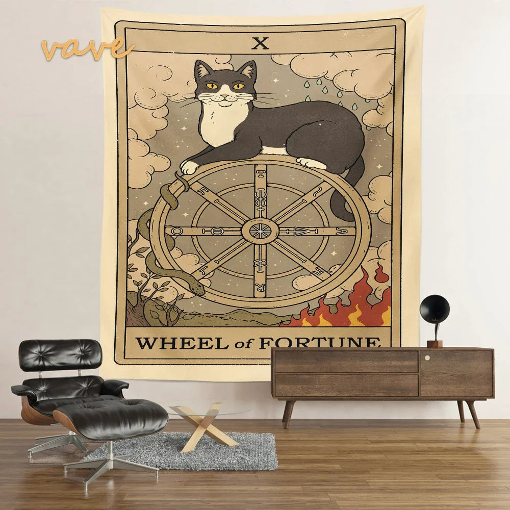 Cat Tarot Card Tapestry