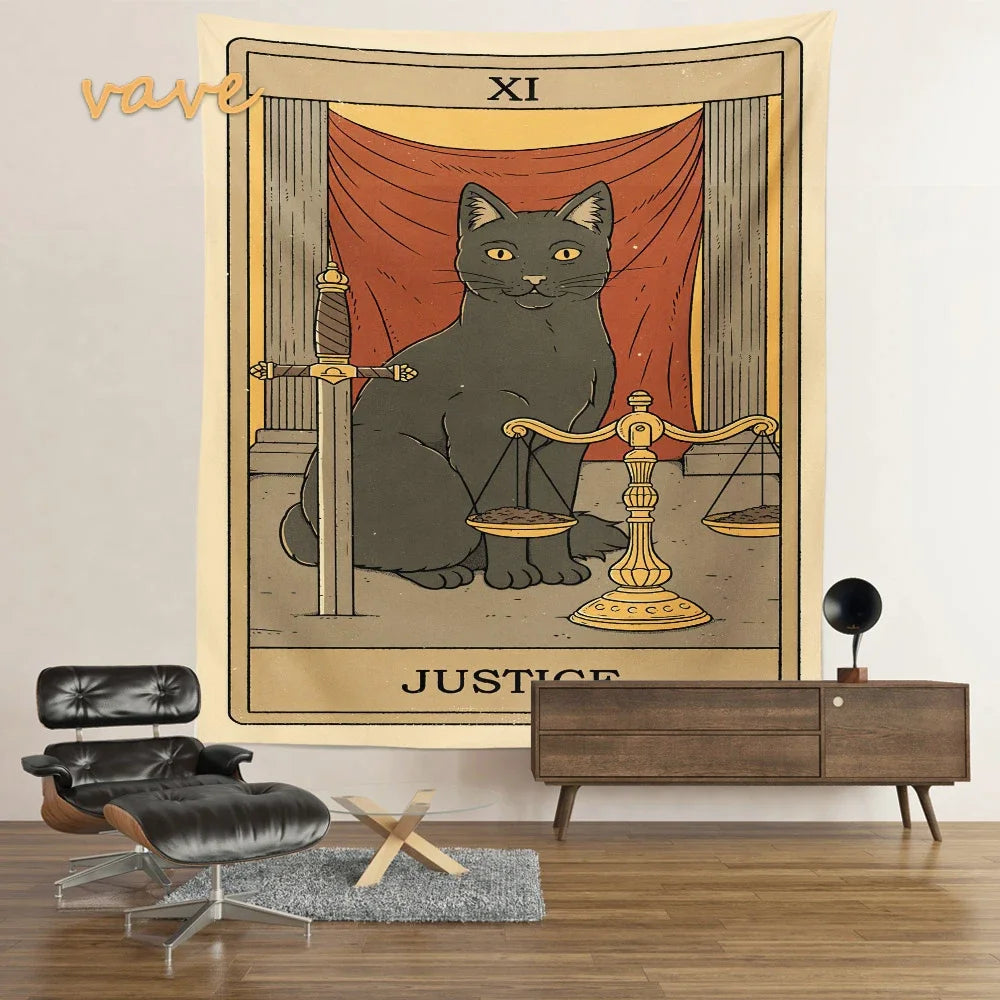 Cat Tarot Card Tapestry