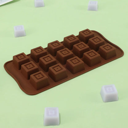 Classical Chocolate Mold Square Candy Gummy Ice Cube Tray Treats Keto Bombs Crayons Wax Melts Kitchen Accessories Baking Items