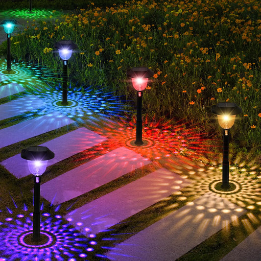 Gracefly RGBW Solar Powered Pathway Lights – Illuminate Your Outdoors!