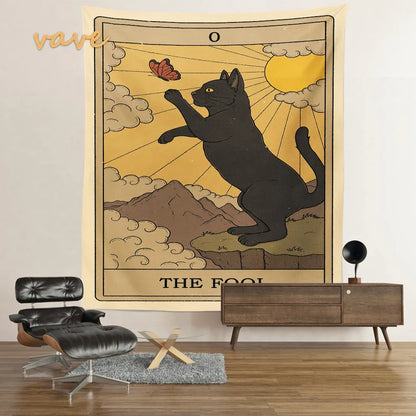 Cat Tarot Card Tapestry