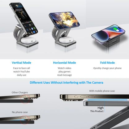 3-in-1 Wireless Magnetic Charging Station for Apple Devices