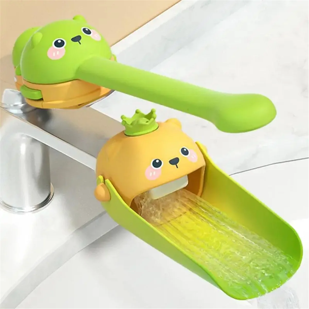 Cartoon Animals Faucet Extender for Kids Hand Washing in Bathroom Sink Accessories Kitchen Convenient for Baby Washing B