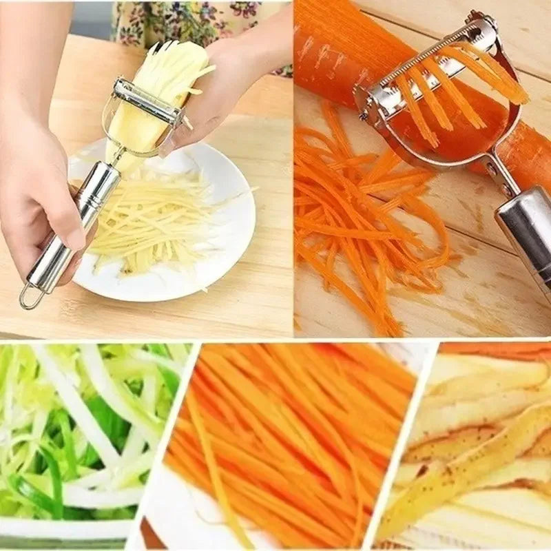 Stainless Steel Vegetable Peeler and Slicer 2x1