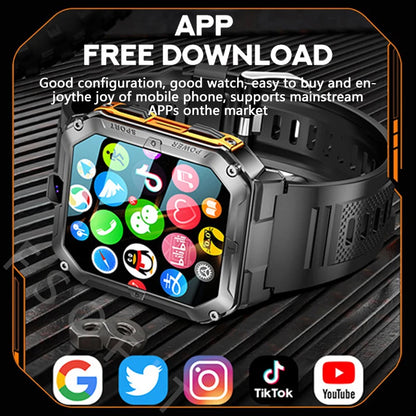 Dual Cameras Smart Watch 4G Network SIM Card 1.96inch GPS Wifi NFC 16G ROM Google Play IP67 Android Men Women Fitness Smartwatch