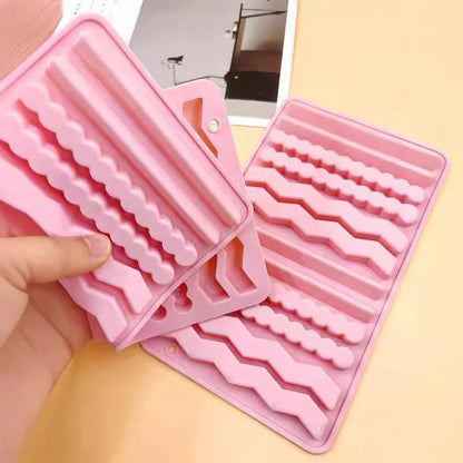 New Chocolate Bar Silicone Mold Stick Cookie Baking Tray Ice Cube Candy Protein Energy Wax Melt Crayon Kitchen Accessories Tools