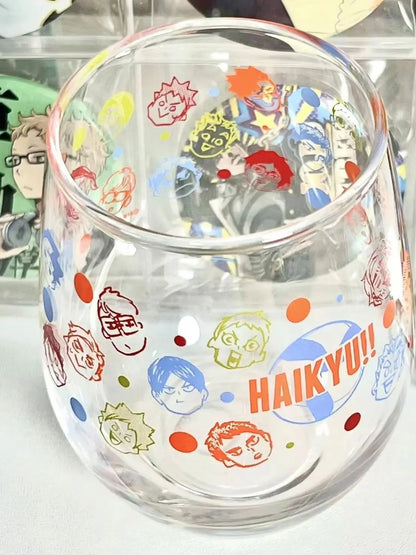 Haikyuu Glass Anime Cartoon Exquisite Drinks Girl Milk Container Kawaii Student Houseware Boy Desktop Ornaments Birthday Gift