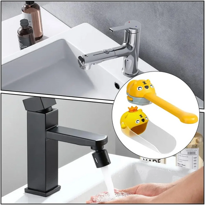 Cartoon Animals Faucet Extender for Kids Hand Washing in Bathroom Sink Accessories Kitchen Convenient for Baby Washing B