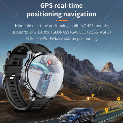 1.95-inch 3D Smart Watch 4G Network SIM Card Google Play Download APP Camera GPS WIFI NFC Call Android Men Women Smartwatch