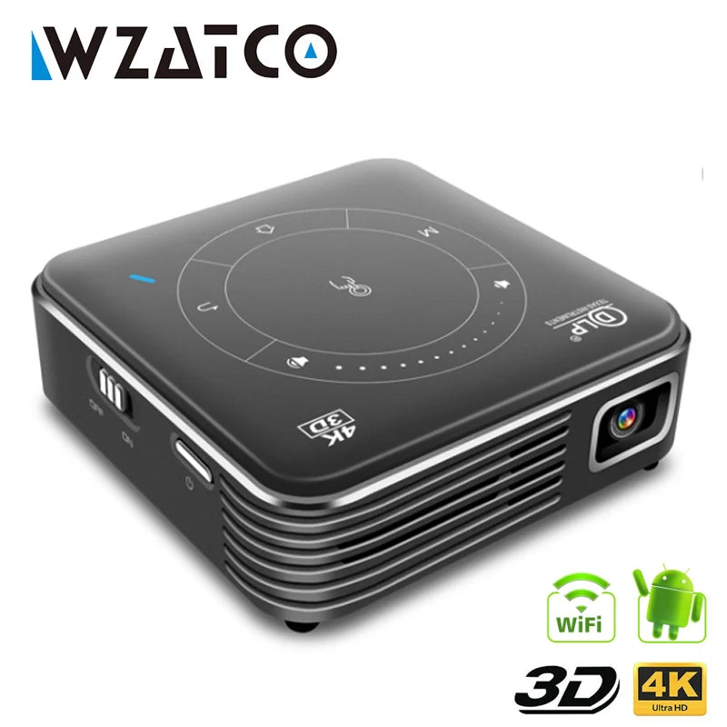 WZATCO T11 Pocket Mini DLP 3D Projector – HD Android 9.0